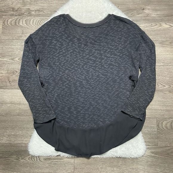 Anthropologie Deletta Cotton Blend Lightweight Sweater Size Large Grey - Picture 7 of 7